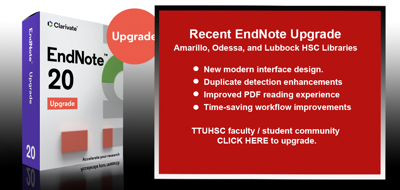EndNote 20 Upgrade
