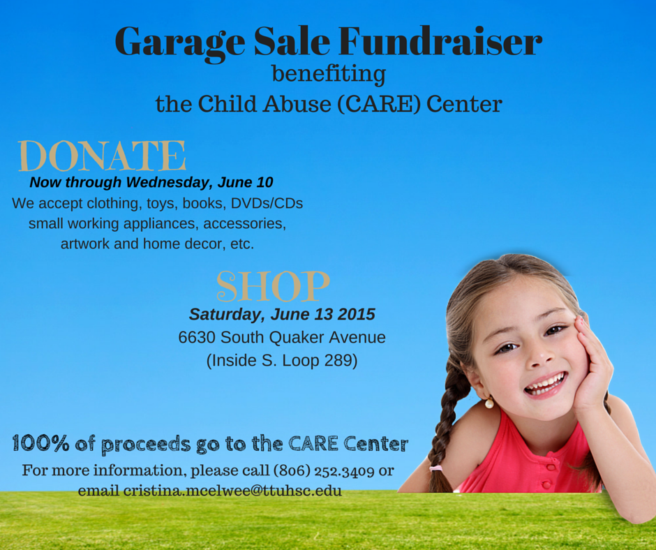 
Pediatrics Garage Sale Benefit Fundraiser 
