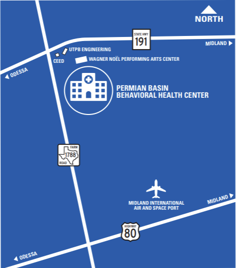 Map of Behavioral Health Center location Map of Behavioral Health Center location