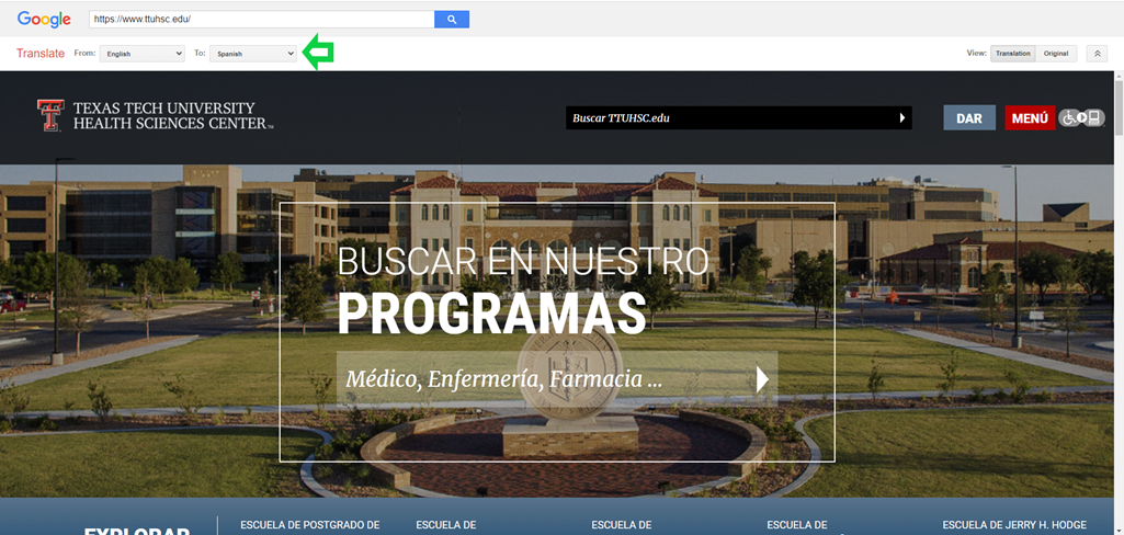Google Translate language selection Google Translate language selection