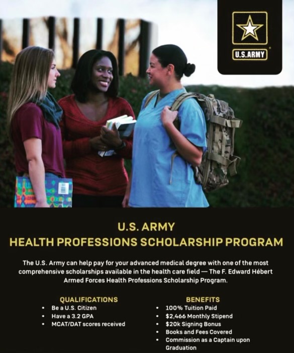 U.S. Army Health Professions Scholarship Program flyer U.S. Army Health Professions Scholarship Program flyer